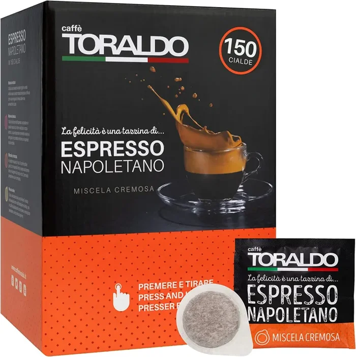 Caffè Toraldo Miscela Cremosa 150 Cialde, 1080 g