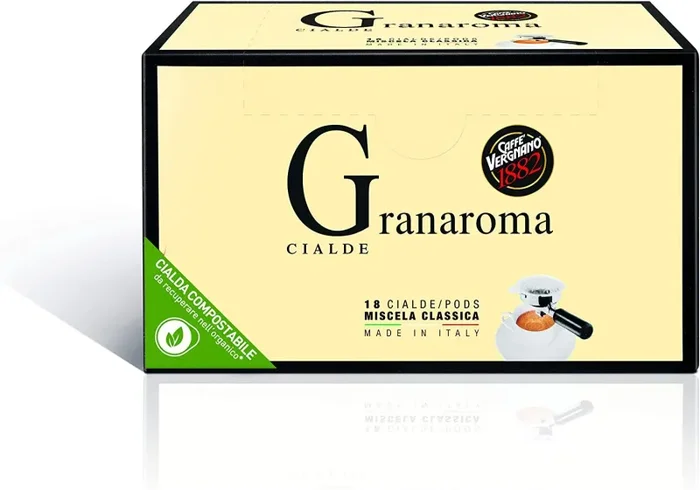 Caffè Vergnano 1882 Cialde Caffè Decaffeinato per macchina cialde ESE caffè da casa, 6 confezioni da 18 cialde, filtro in carta (totale 108) Moda - immagine 2