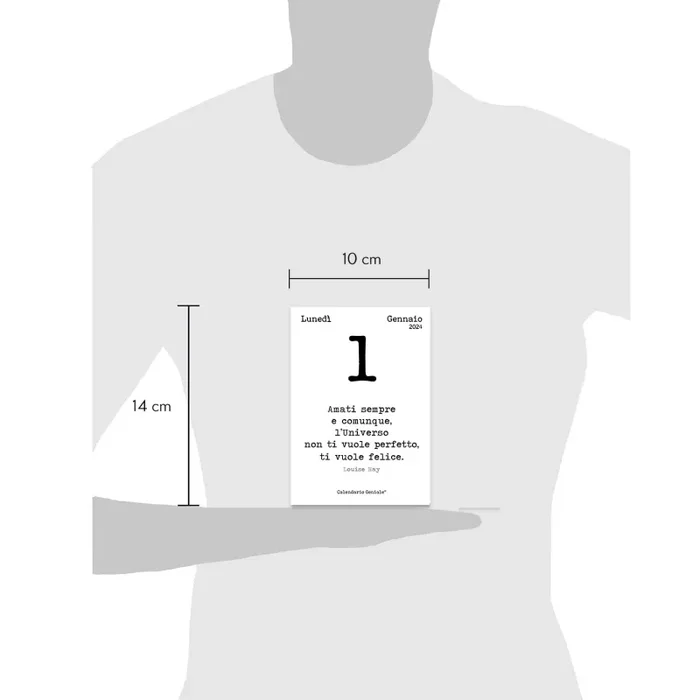 Calendario Geniale 2024. L’Originale. Il Primo con Bonus digitali. Idea Regalo. Inserto 10 x 14 cm. Leggi la frase del giorno e condividi il pensiero Filosofico. Calendario con scatola - immagine 2