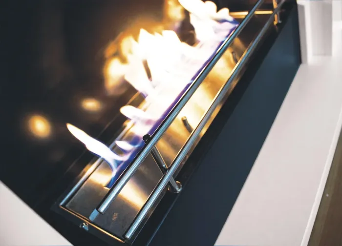 Camino a Bioetanolo da Pavimento 100x30x88 cm Karlsen Udine Bianco - immagine 2