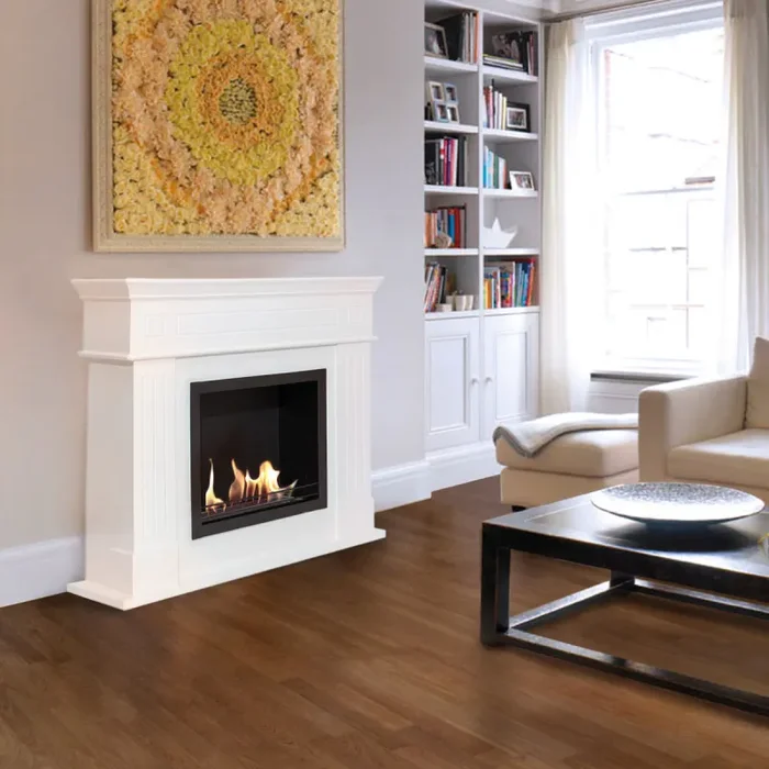 Camino a Bioetanolo da Pavimento 110x102x37 cm Dalya Bianco Vendita calda online - immagine 2