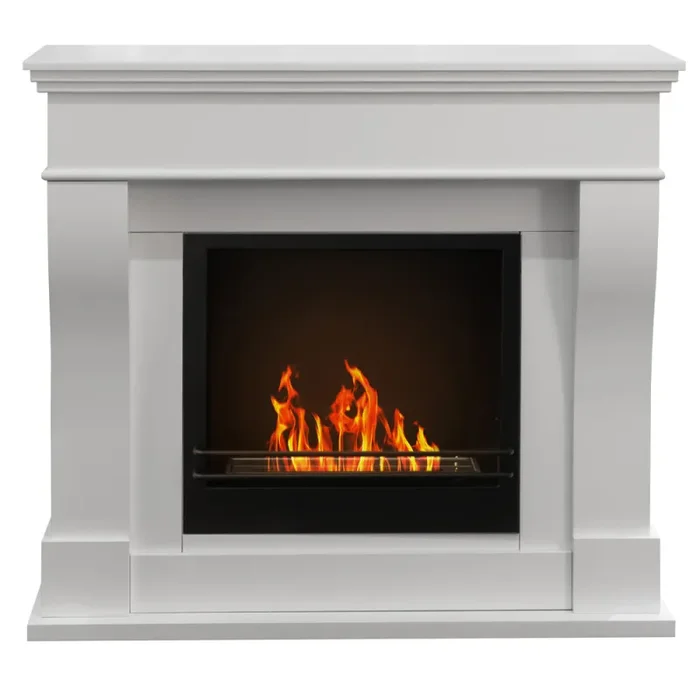 Camino a Bioetanolo da Pavimento 111x43x99 cm Washington Bianco - immagine 3