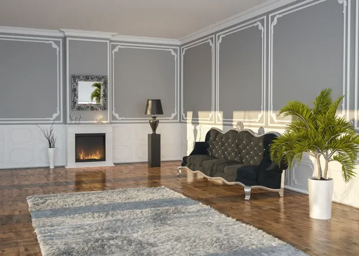 Camino a Bioetanolo da Pavimento 115×25 cm Inportal 1 Bianco con Vetro - immagine 2