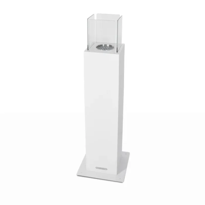 Camino a Bioetanolo da Pavimento 20x20x110 cm per Esterno Capri 110 Bianco - immagine 3