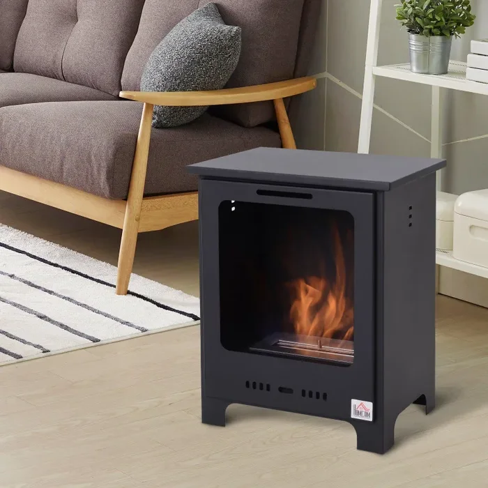 Camino a Bioetanolo da Pavimento 40×30 cm Nero - immagine 2