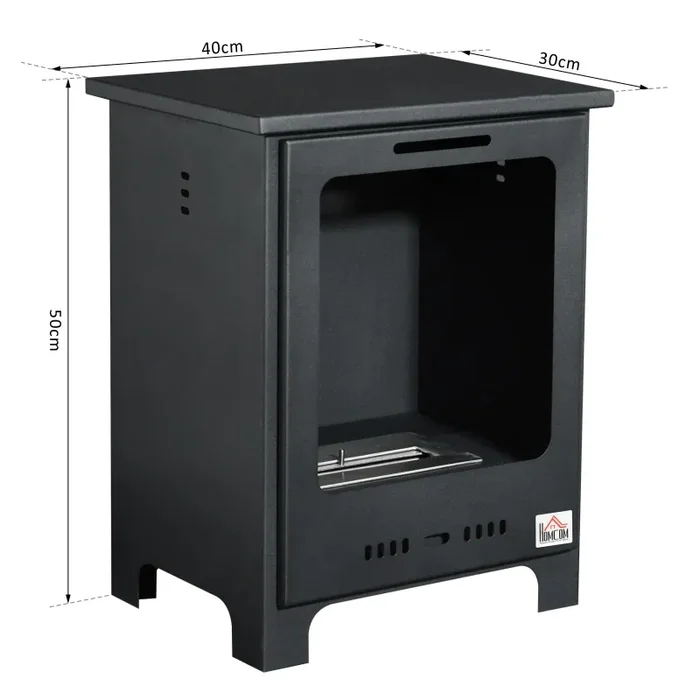 Camino a Bioetanolo da Pavimento 40×30 cm Nero - immagine 3