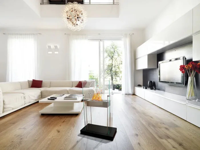 Camino a Bioetanolo da Pavimento 65x34x90 cm 2000W 1,5L Atlanta Nero Vendita calda - immagine 2