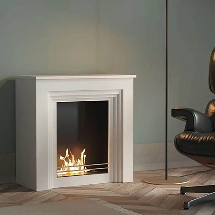 Camino a Bioetanolo da Pavimento 70x30x72 cm 2000W 1L Falcade Bianco Online - immagine 2