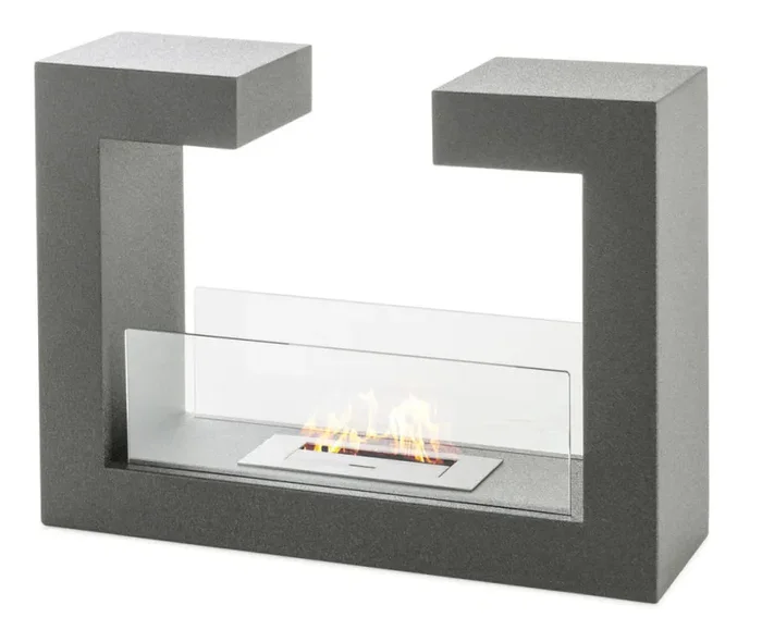 Camino a Bioetanolo da Pavimento 78x25x58 cm Grigio