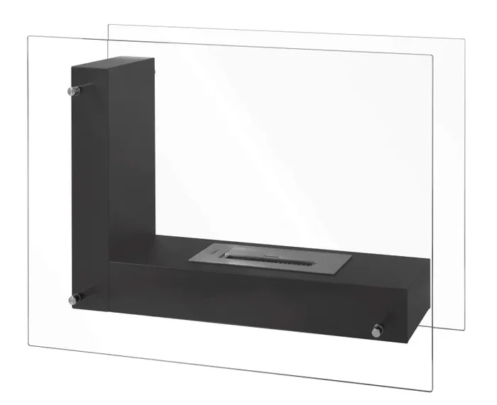 Camino a Bioetanolo da Pavimento 80×31 cm Qlima FFB8060 Nero - immagine 2