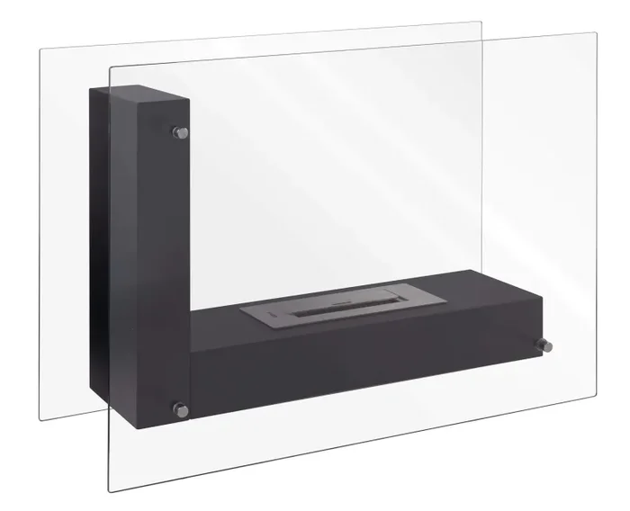 Camino a Bioetanolo da Pavimento 80×31 cm Qlima FFB8060 Nero - immagine 3