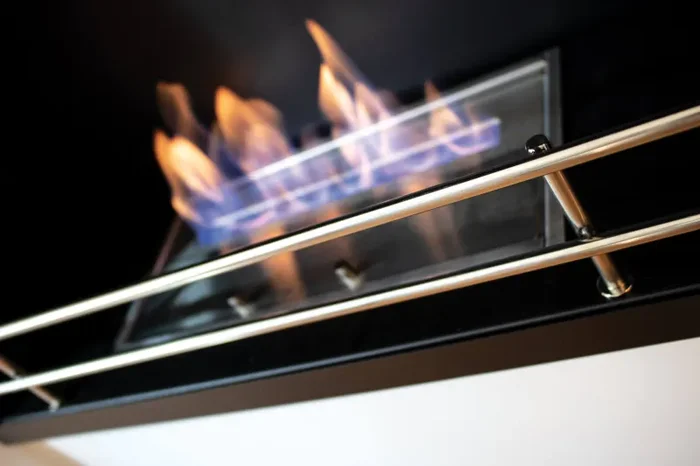 Camino a Bioetanolo da Pavimento 95x33x96 cm Karlsen Conegliano Bianco - immagine 3