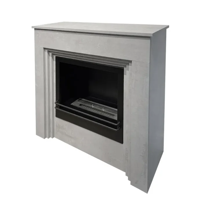 Camino a Bioetanolo da Pavimento 96x35xH96 cm Bellini Effetto Cemento Grigio Vendita calda online - immagine 3