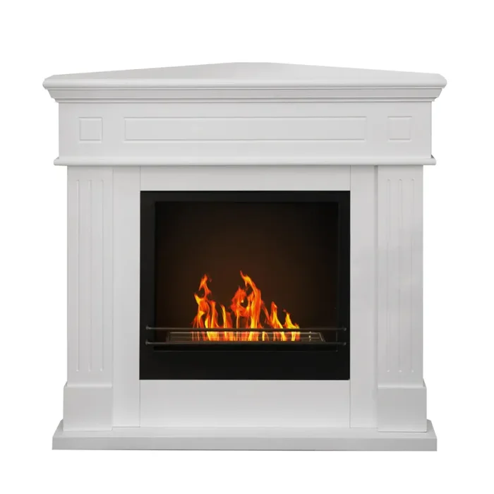 Camino a Bioetanolo da Pavimento ad Angolo 110x63x102 cm Ford Bianco - immagine 2