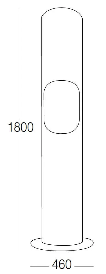 Camino a Bioetanolo da Pavimento Ø46×180 cm Karlsen Portofino Acciaio - immagine 3