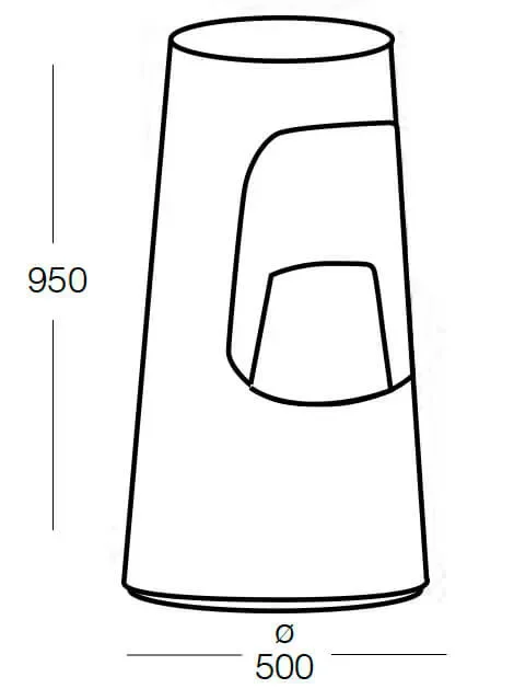 Camino a Bioetanolo da Pavimento Ø50×96 cm Dubai Bianco - immagine 3