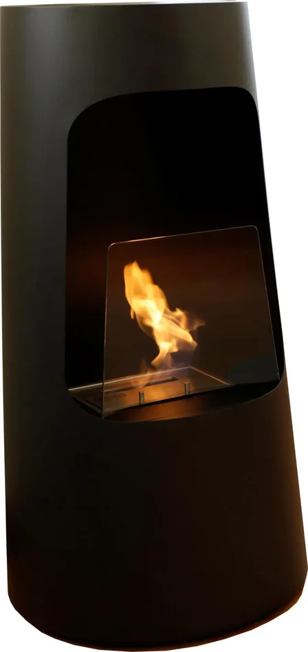 Camino a Bioetanolo da Pavimento Ø50×96 cm Dubai Nero