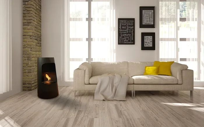 Camino a Bioetanolo da Pavimento Ø50×96 cm Dubai Nero - immagine 2