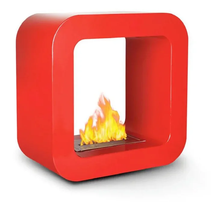 Camino a Bioetanolo da Tavolo 42x23x42 cm Bruxelles Rosso