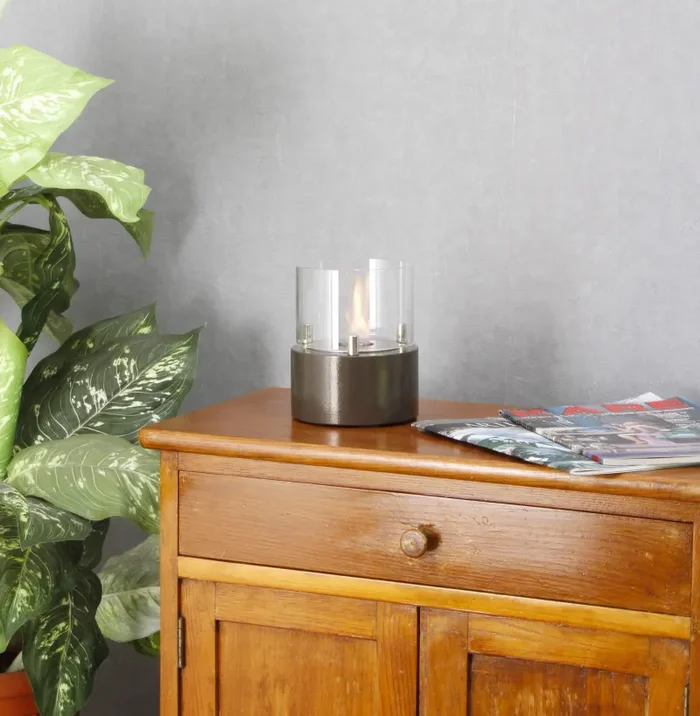 Camino a Bioetanolo da Tavolo Ø13×15,8 cm Vannini Giotto Candle Moka - immagine 2