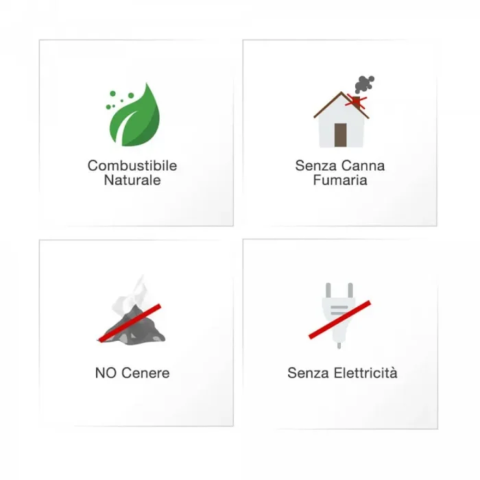 Camino a Bioetanolo da Tavolo Ø13×15,8 cm Vannini Giotto Candle Moka - immagine 3