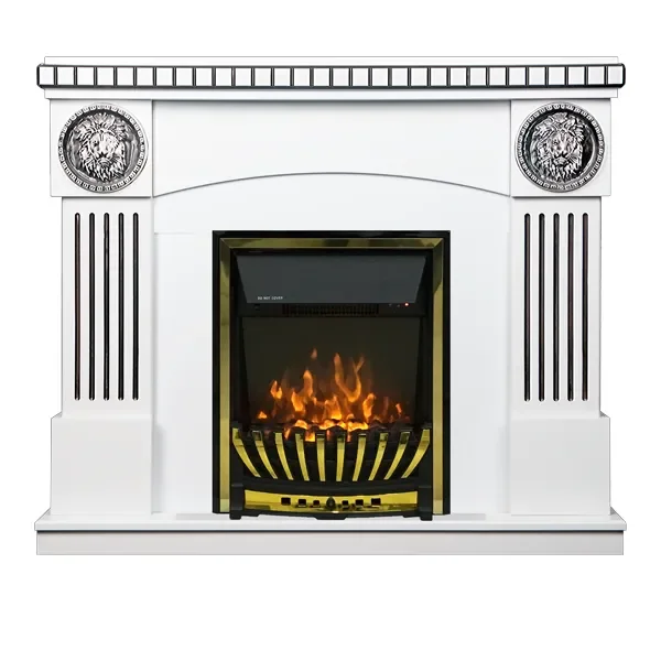 Camino Elettrico da Pavimento 105x120x33 cm Effetto Fiamma 2000W Prometeu & Meridian Bianco/nero - immagine 2