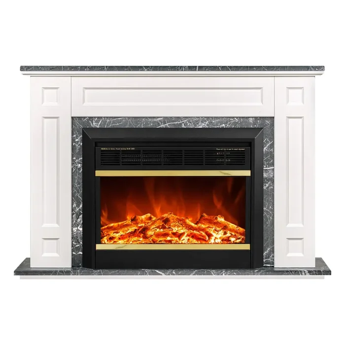 Camino Elettrico da Pavimento 78x115x27 cm Effetto Fiamma 1500W Firida & Mars Online - immagine 2