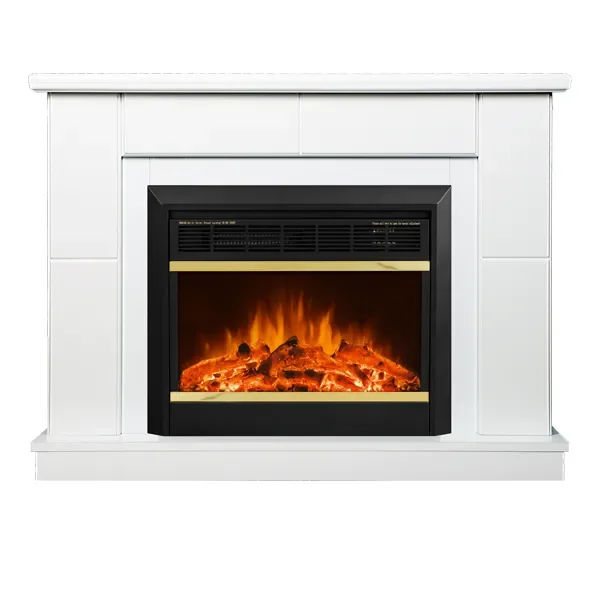 Camino Elettrico da Pavimento 84,5x110x30 cm Effetto Fiamma 1500W Maxim & Mars Bianco - immagine 2