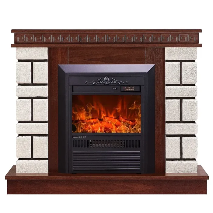 Camino Elettrico da Pavimento 87,4x108x24,5 cm Effetto Fiamma 2000W Nazarii mini & Cristina Noce - immagine 2