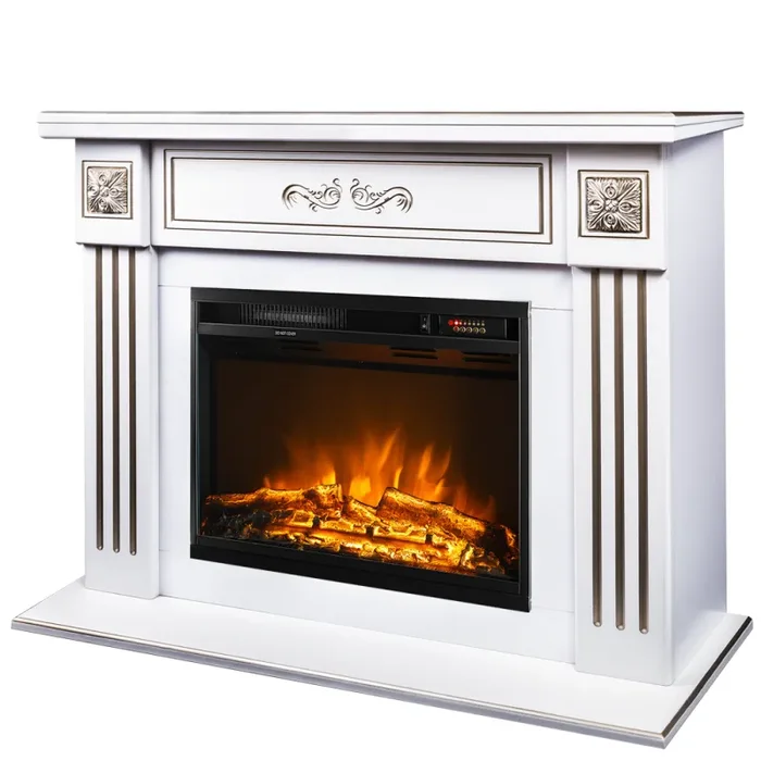 Camino Elettrico da Pavimento 88,3×108,7×29 cm Effetto Fiamma 1500W Praga & Lorance