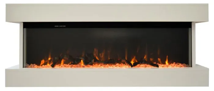 Camino Elettrico da Pavimento Effetto Fiamma 1500W Alaro Bianco Online