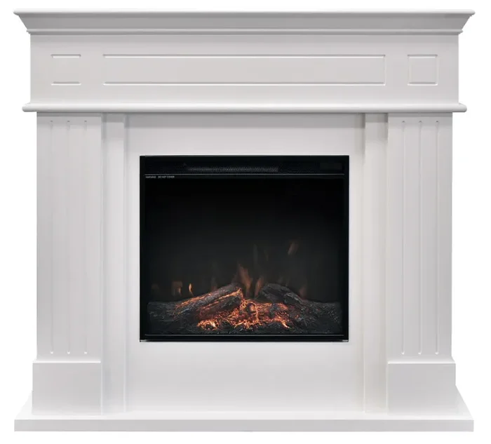 Camino Elettrico da Pavimento Effetto Fiamma 1500W Dalya Bianco