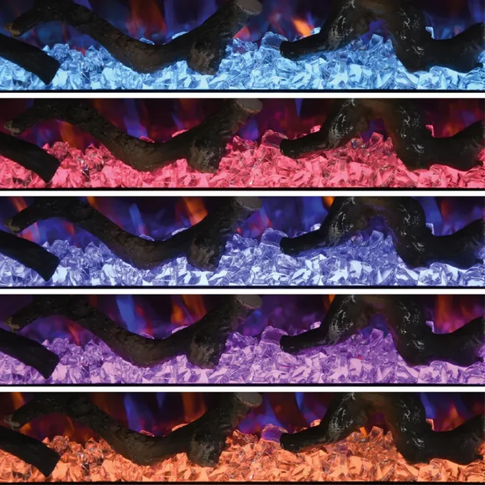 Camino Elettrico da Pavimento Effetto Fiamma 1500W Paige Bianco Online ora - immagine 3