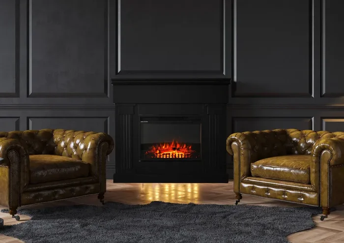 Camino Elettrico da Pavimento Effetto Fiamma 1500W Varma Nero Saldi - immagine 2