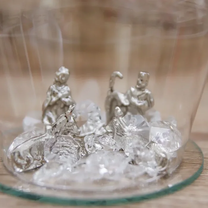 Campana con Sacra Famiglia Argento Via Margutta - immagine 2