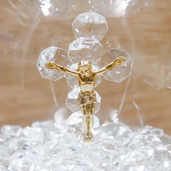 Campana Led Cristalli con Crocifisso e Corona Oro Via Margutta Sconti - immagine 2