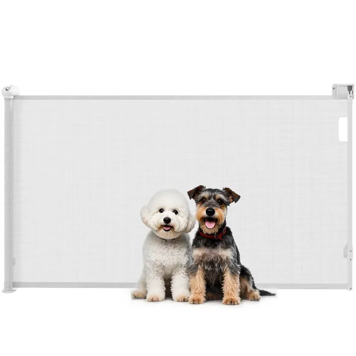 Cancellino per Cani Regolabile per Cani Piccoli Estensibile e Retrattile 0-144 cm Bianco