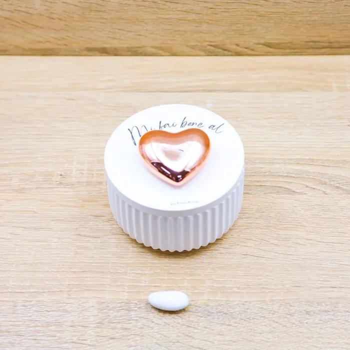 Candela con Cuore Oro Rosa Claraluna Vendita online