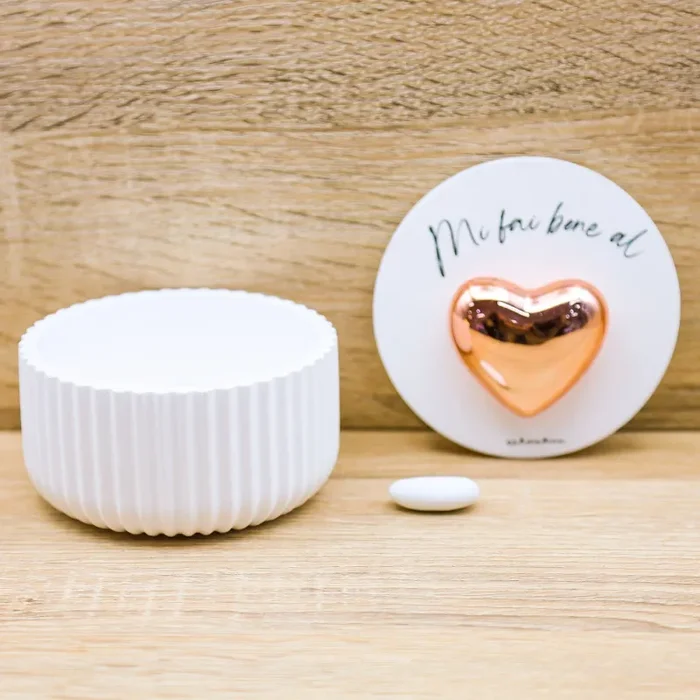 Candela con Cuore Oro Rosa Claraluna Vendita online - immagine 2