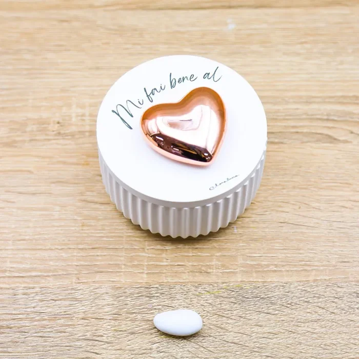 Candela con Cuore Oro Rosa Claraluna Vendita online - immagine 3