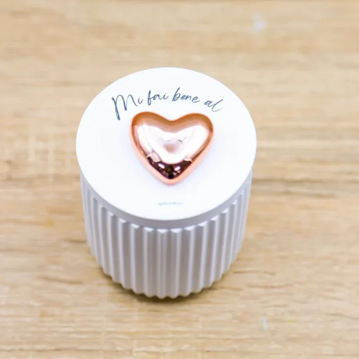 Candela con Cuore Oro Rosa Claraluna - immagine 3