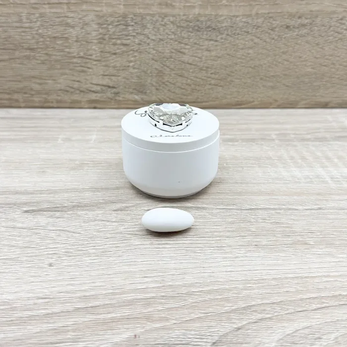 Candela Piccola Bianca Cuore Argento Claraluna Sconti