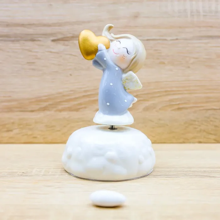 Carillon Angioletto Femmina con Cuore Oro Claraluna - immagine 2