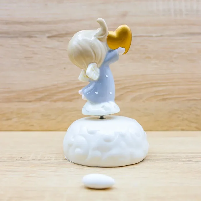 Carillon Angioletto Femmina con Cuore Oro Claraluna - immagine 3