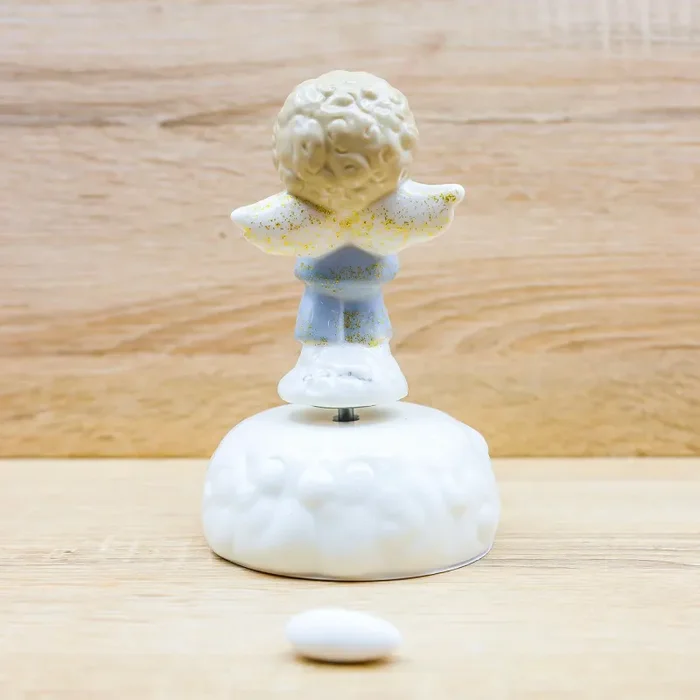 Carillon Angioletto Maschio con Cuore Oro Claraluna - immagine 3