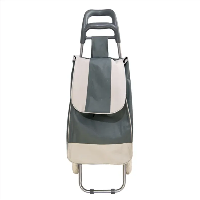 Carrello Trolley per la Spesa con Ruote in poliestere Grigio