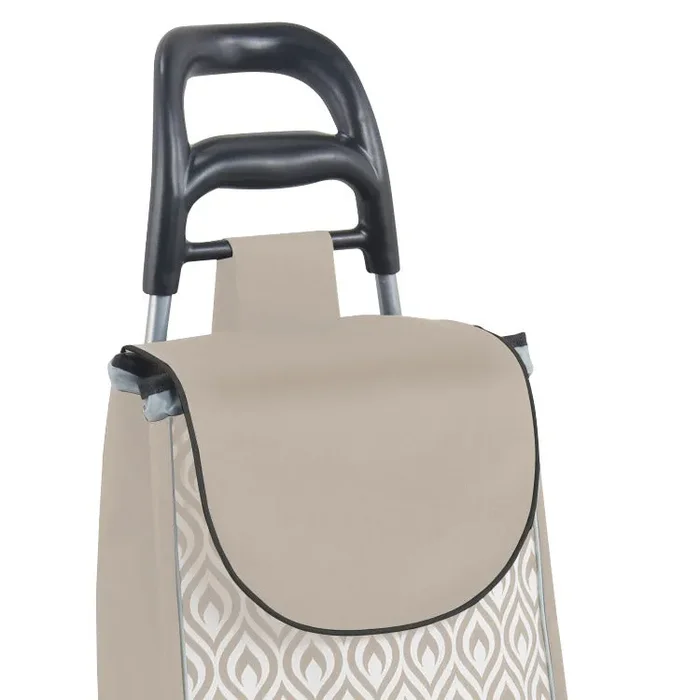 Carrello Trolley Pieghevole per la Spesa 6 Ruote per Scale in Acciaio Sofia Sabbia - immagine 2