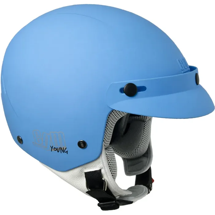 Casco Demi-Jet per Bambini con Frontino CGM Cuba 204A Azzurro Opaco Online
