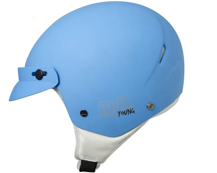 Casco Demi-Jet per Bambini con Frontino CGM Cuba 204A Azzurro Opaco Online - immagine 2