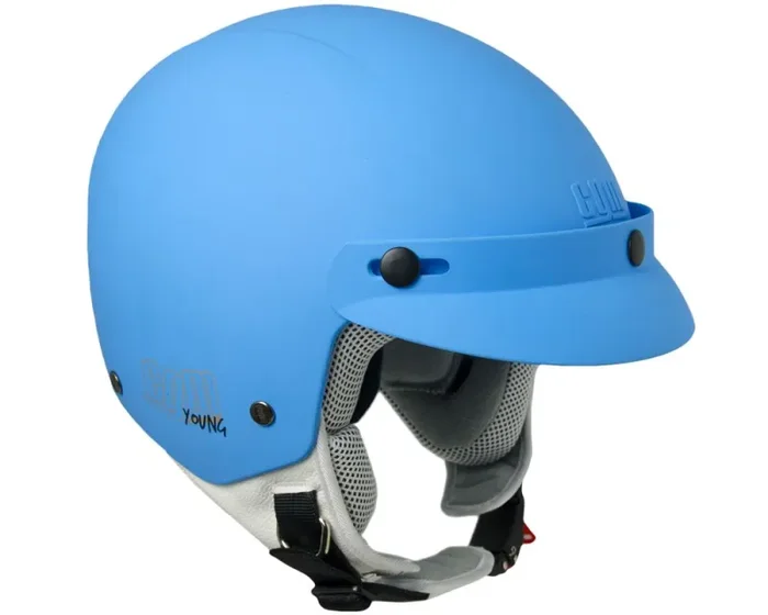 Casco Demi-Jet per Bambini con Frontino CGM Cuba 204A Azzurro Opaco Online - immagine 3